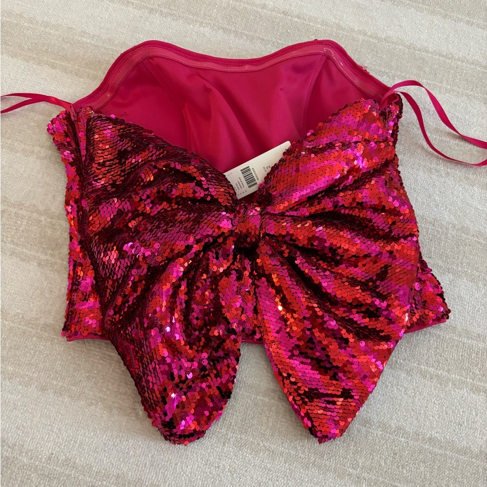 Anthropology Sequin Bow Top